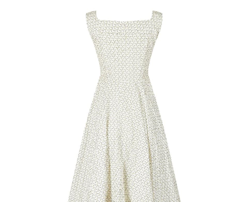 1950s Cotton Abstract Print Dress In Excellent Condition For Sale In London, GB