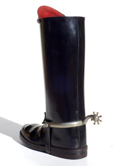 1950s Cowboy Boots Leather Umbrella Stand