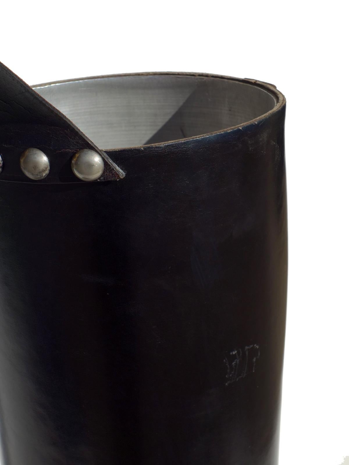 1950s Cowboy Boots Leather Umbrella Stand For Sale 1
