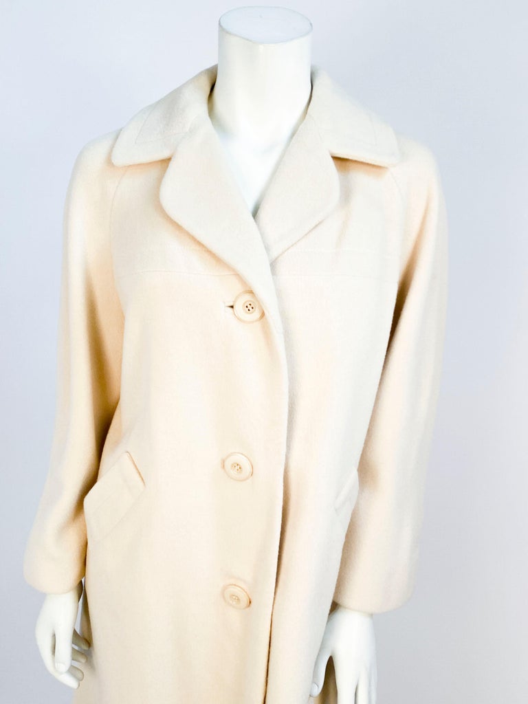 1950s Cream Cashmere Coat at 1stDibs