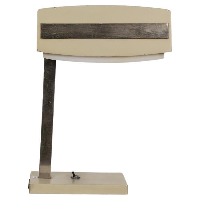 1950s Cream Color Enamelled Stilnovo Design Desk Lamp For Sale