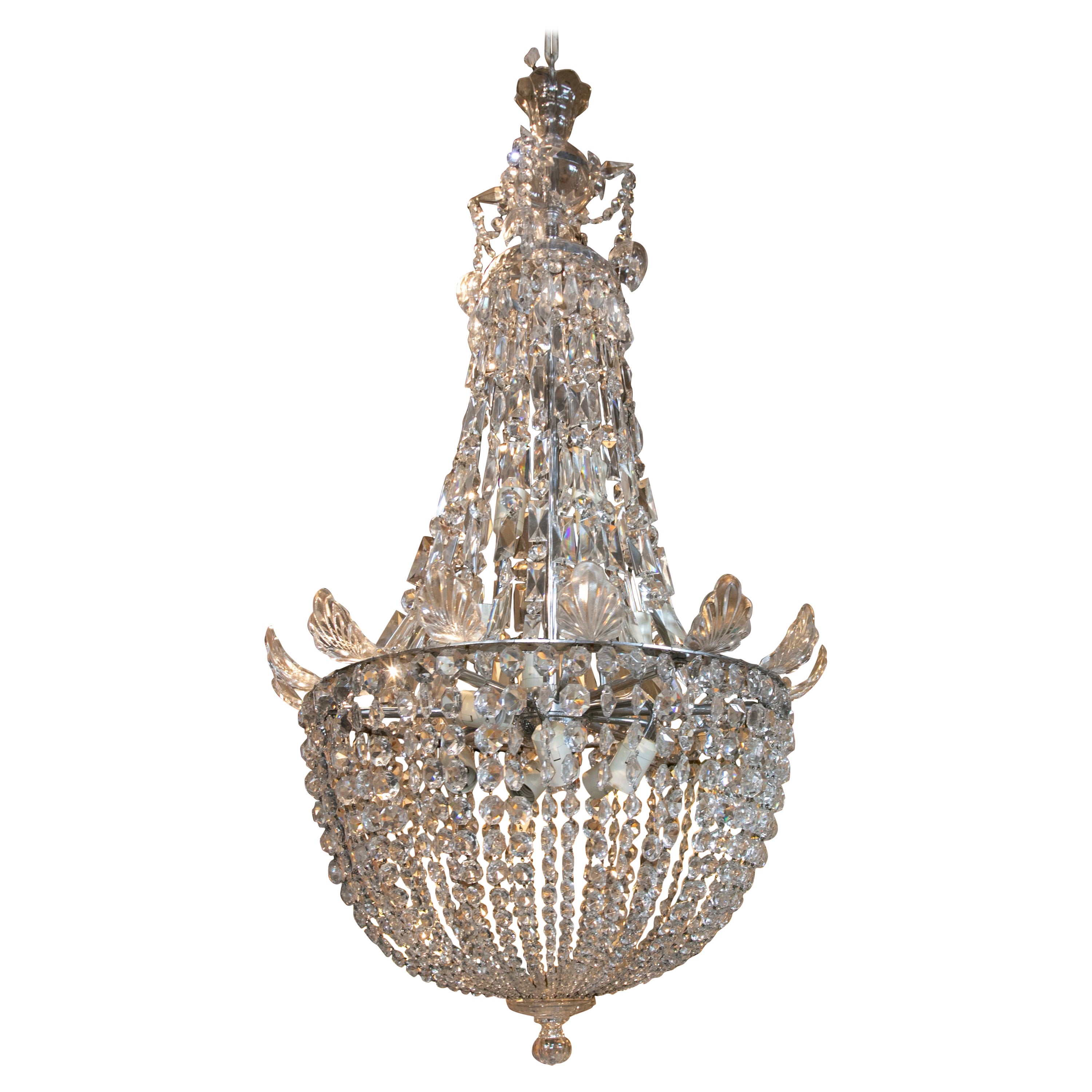 1950s Crystal Ceiling Lamp