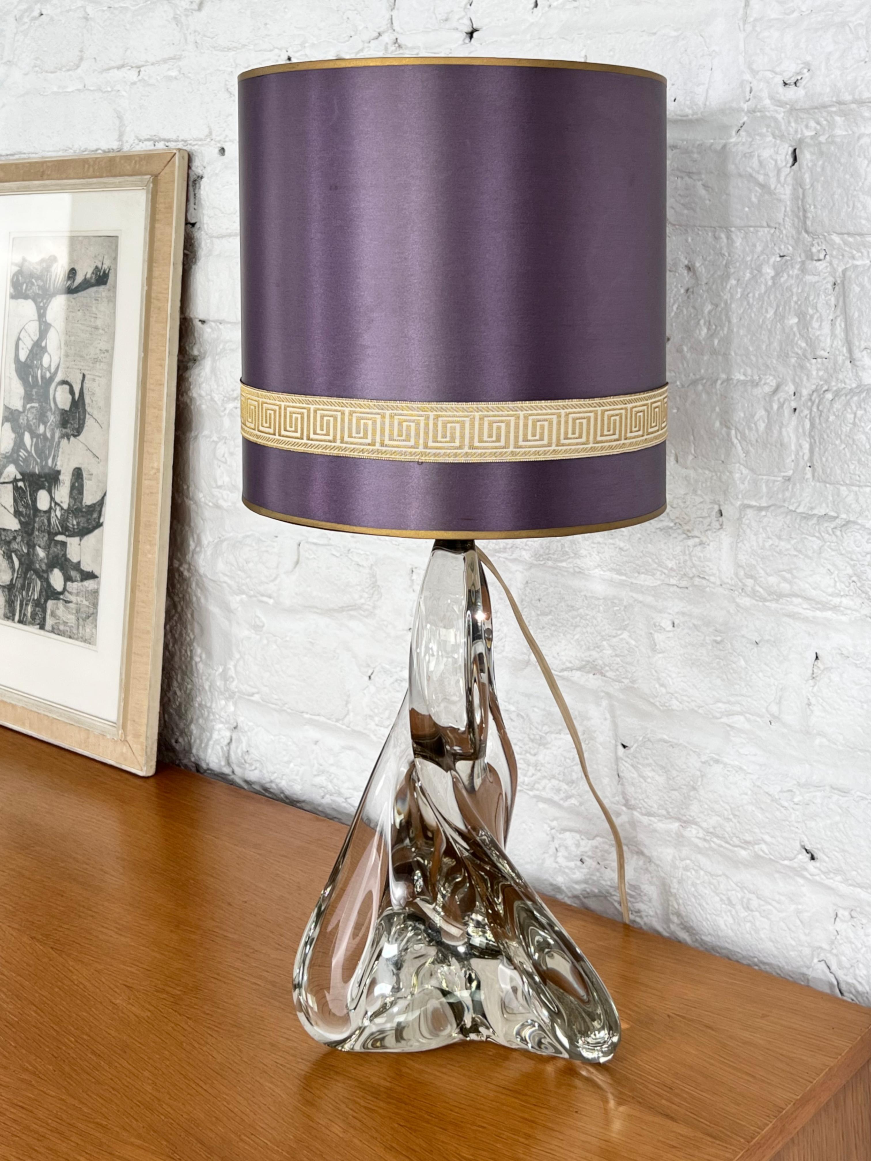Lampe de table en cristal des années 1950 en vente 1