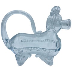 1950s Crystal Pig Wine Decanter