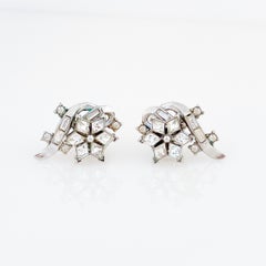 1950s Crystal Twinkle Series Earrings By Alfred Philippe For Crown Trifari