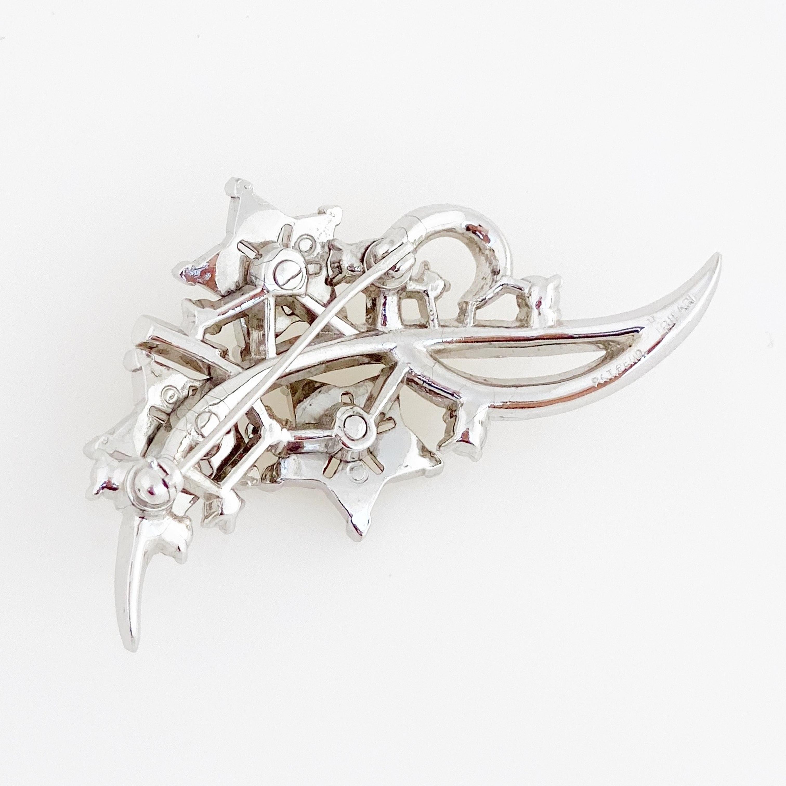 Women's 1950s Crystal Twinkle Series Floral Brooch By Alfred Philippe For Crown Trifari