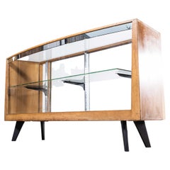 Retro 1950's Curved Glass Haberdashery Shop Display Cabinet