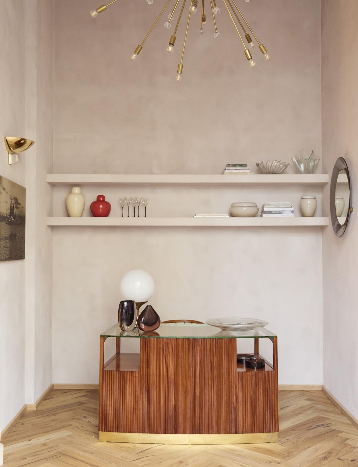 Italian 1950s Curved Rosewood Paolo Buffa Desk For Sale