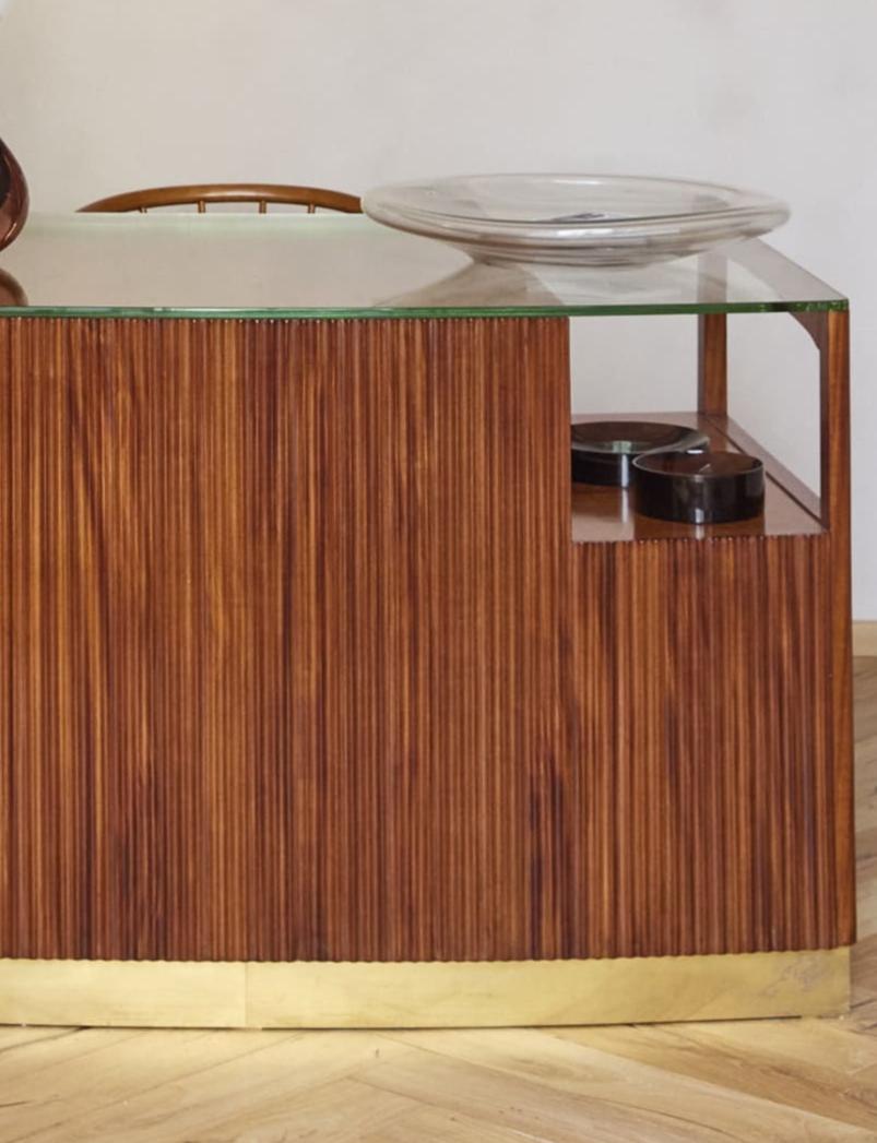 1950s Curved Rosewood Paolo Buffa Desk For Sale 2