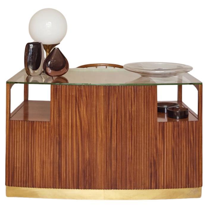 1950s Curved Rosewood Paolo Buffa Desk For Sale