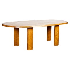 Used 1950s Curved Wood Dining Table in the manner of Charlotte Perriand