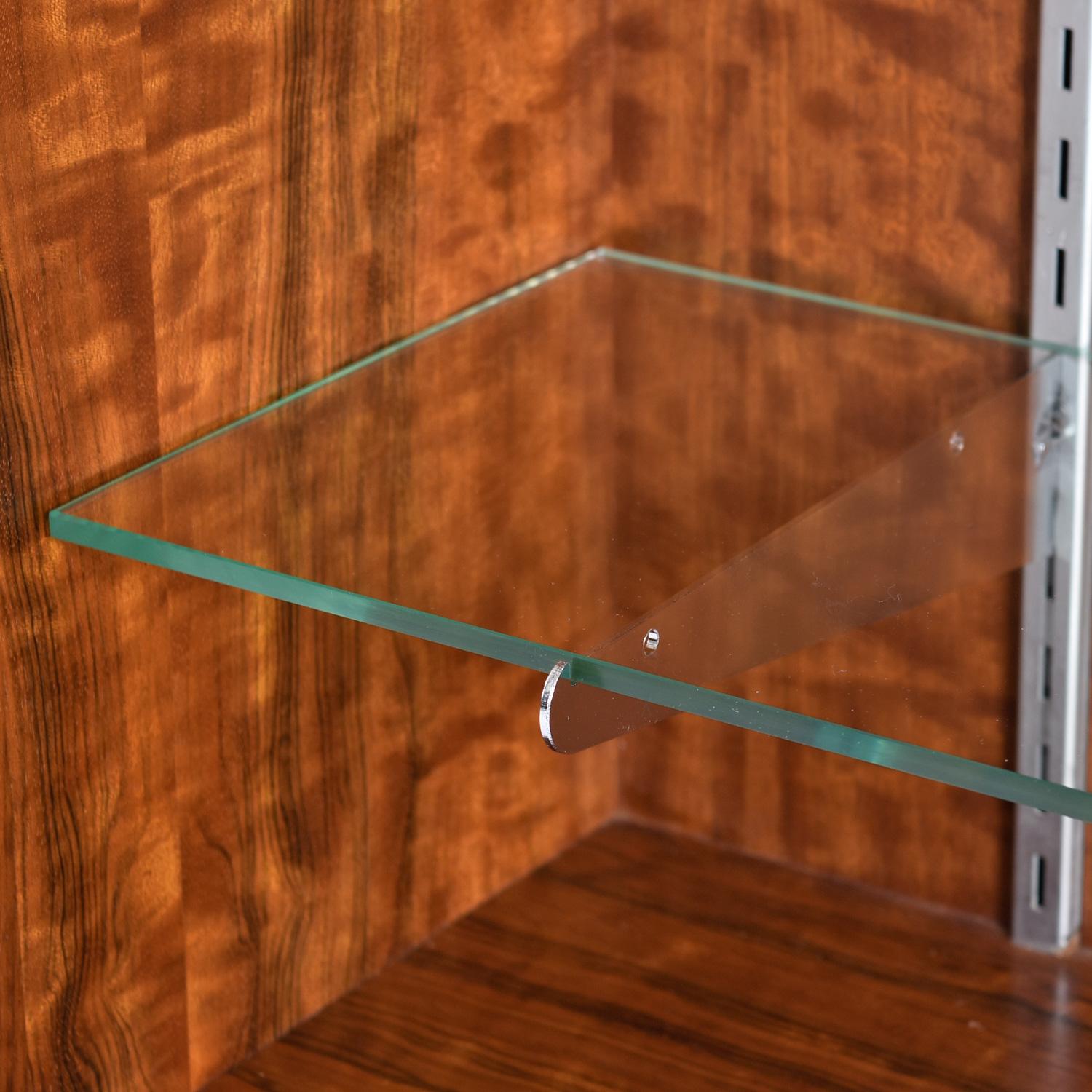 1950's Custom Made Mid-Century Modern Glass Door Mahogany Rosewood Credenza For Sale 4