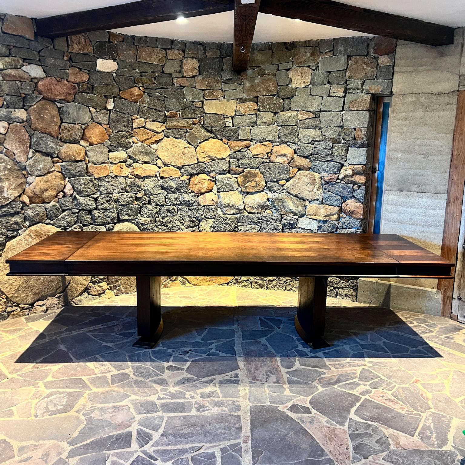 1950s Custom Mahogany Dining Table Mexico City For Sale 3