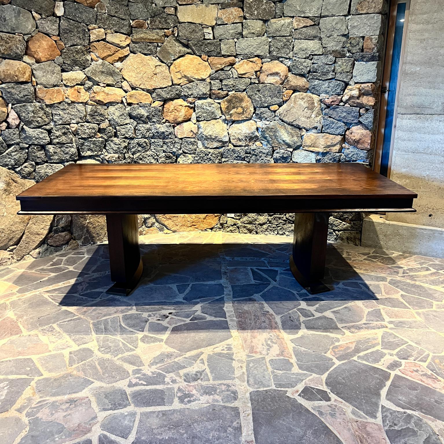 Mid-Century Modern 1950s Custom Mahogany Dining Table Mexico City For Sale