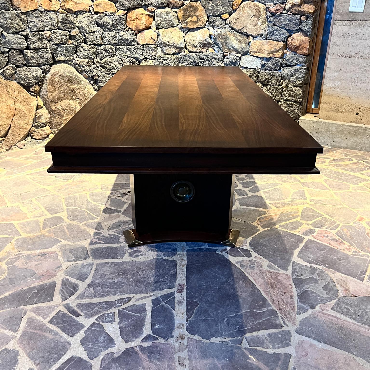 1950s Custom Mahogany Dining Table Mexico City In Good Condition For Sale In Chula Vista, CA