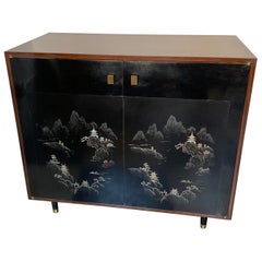 1950s Custom Rosewood Chinoiserie Credenza 1950s Custom Rosewood Chinoiserie Credenza