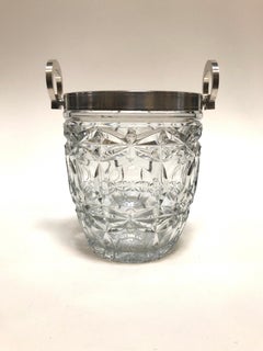 1950's Cut Crystal Ice Bucket by E.L.