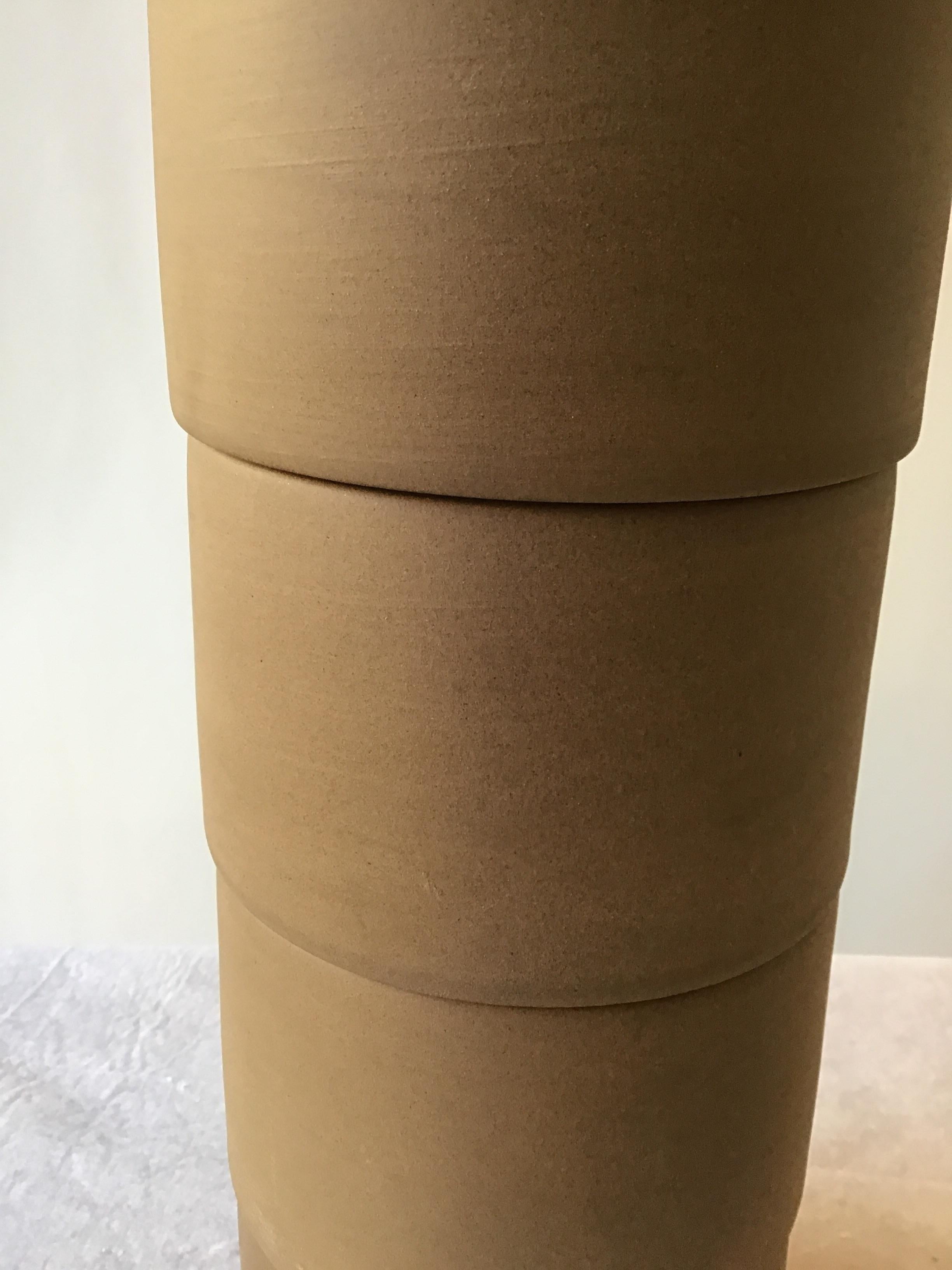 1950s Cylindrical Ceramic Lamp For Sale 2