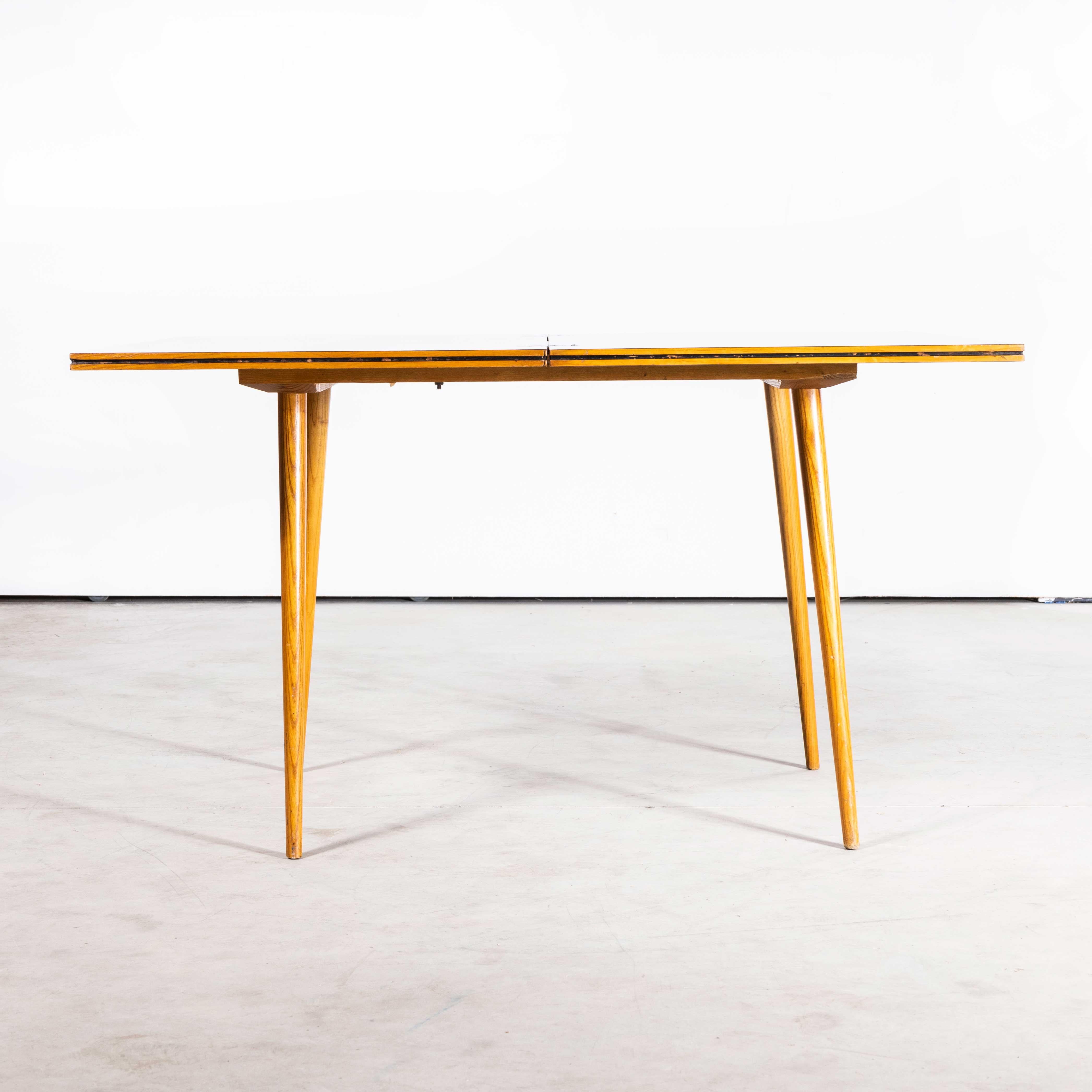 1950s Czech Extending Rectangular Dining Table For Sale 2