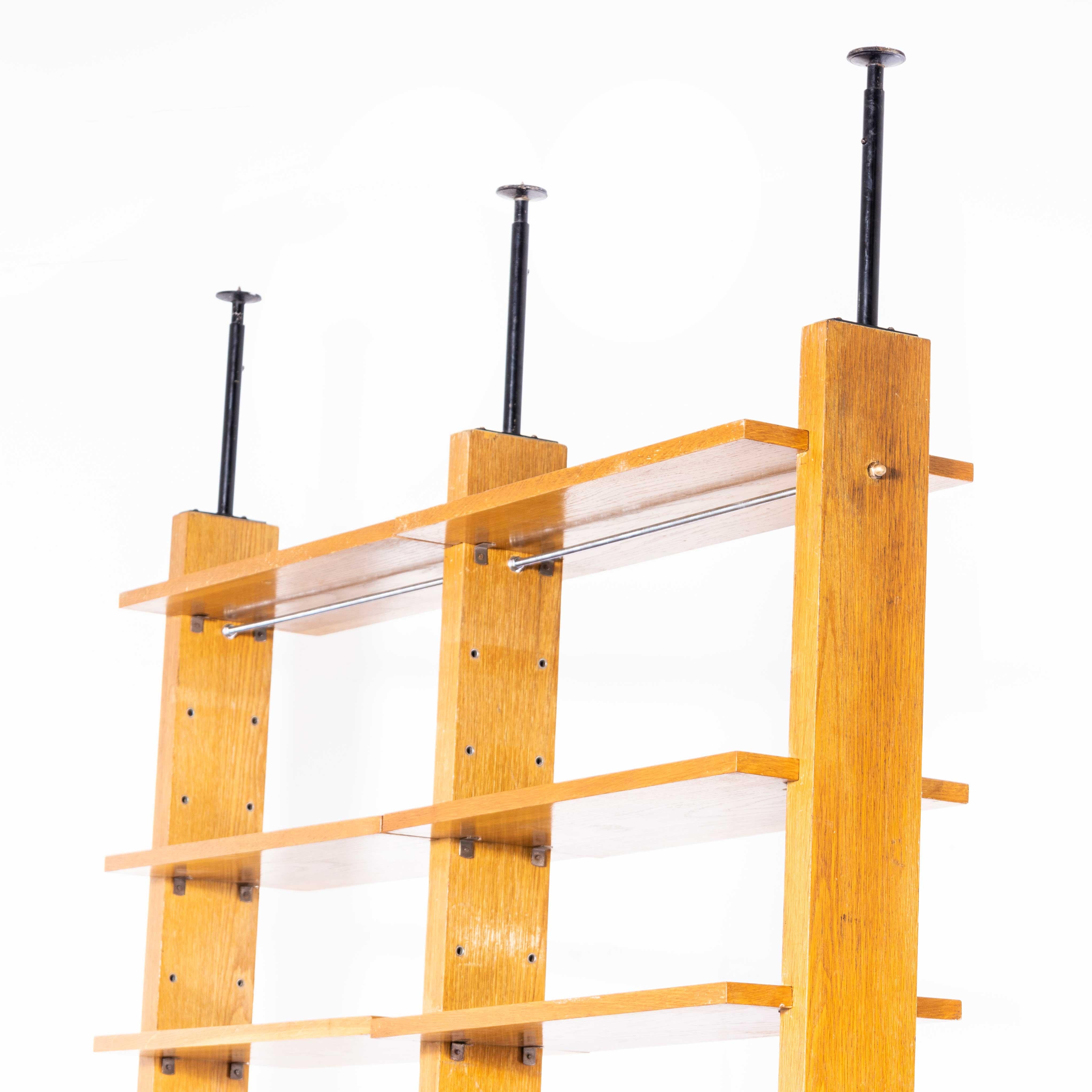 1950s Czech Freestanding Shelving Unit, Room Divider 7