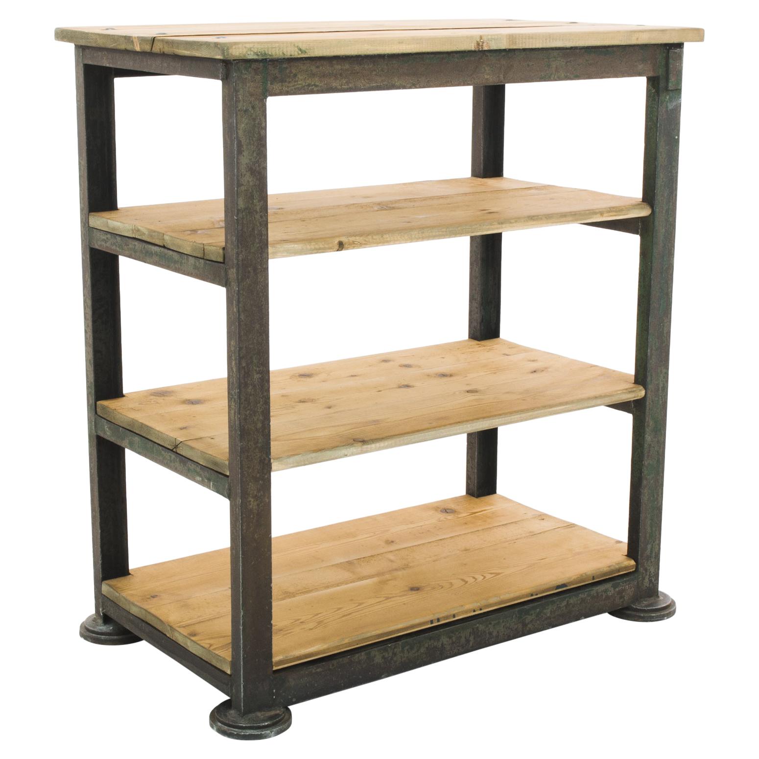 Industrial Rolling Metal Shelf System For Sale at 1stDibs