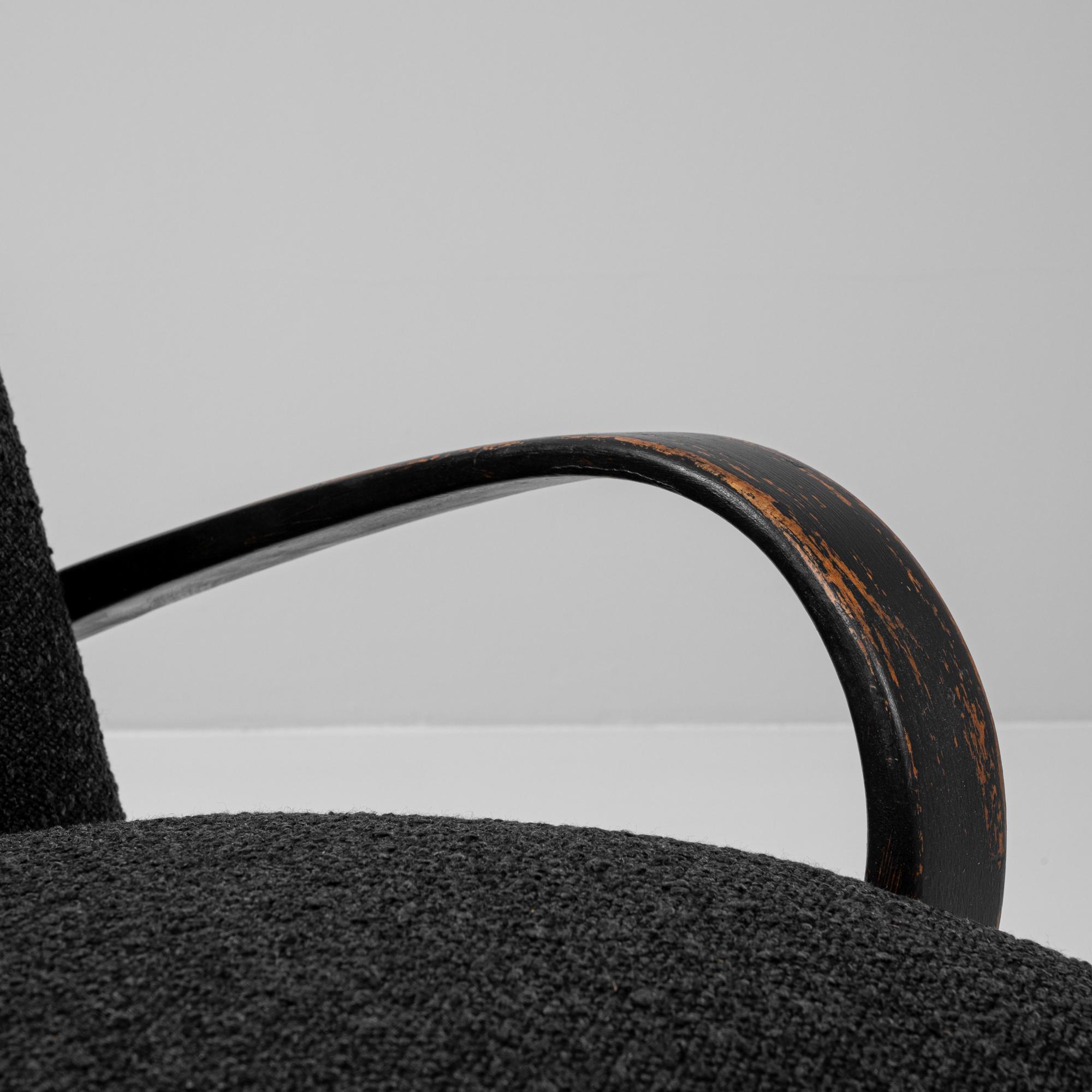 1950s Czech Pair Of Upholstered Armchairs By J. Halabala For Sale 7
