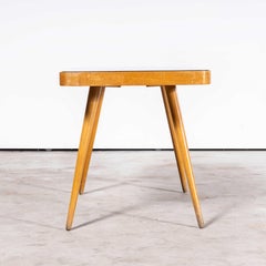 1950's Czech Side Occasional Table By Jiri Jiroutek - Black Opaxit Glass