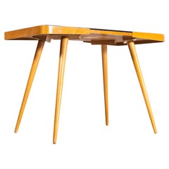 1950's Czech Side Occasional Table By Jiri Jiroutek - Black Opaxit Glass