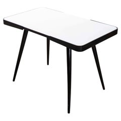 1950's Czech Side Occasional Table By Jiri Jiroutek - White Opaxit Glass