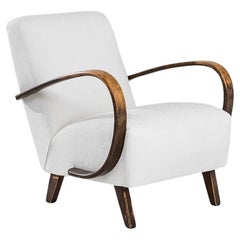 Fauteuil tchèque tapissé des années 1950 par J. Halabala