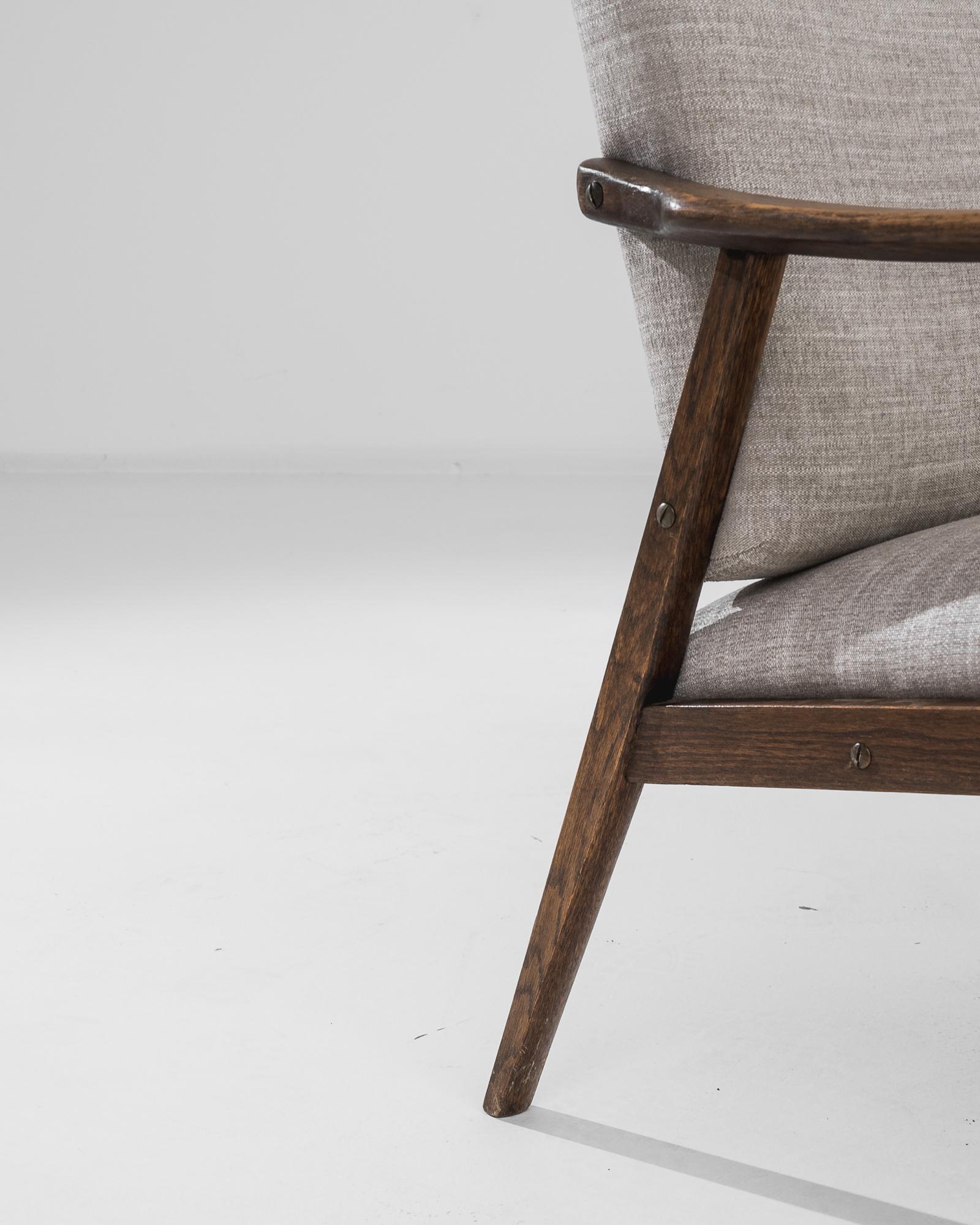1950s Czech Upholstered Armchair In Good Condition For Sale In High Point, NC
