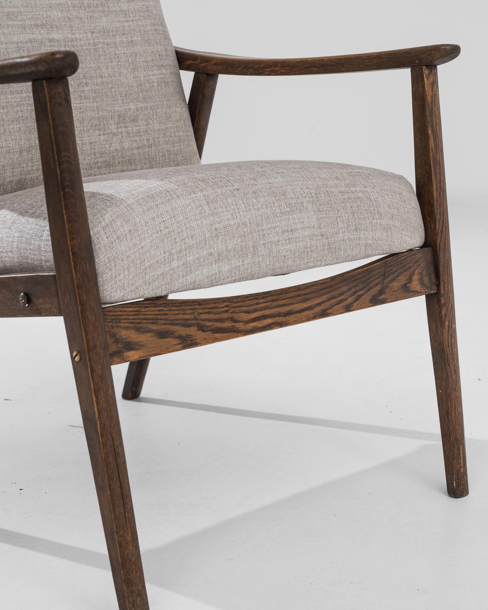 20th Century 1950s Czech Upholstered Armchair For Sale