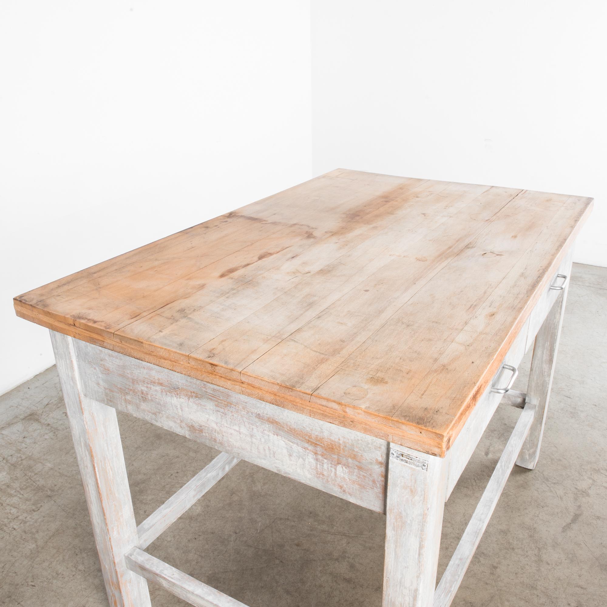 1950s Czech Wood Patinated Table 4