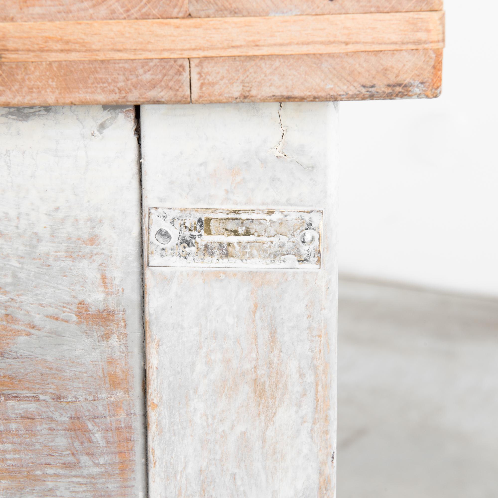 Mid-20th Century 1950s Czech Wood Patinated Table