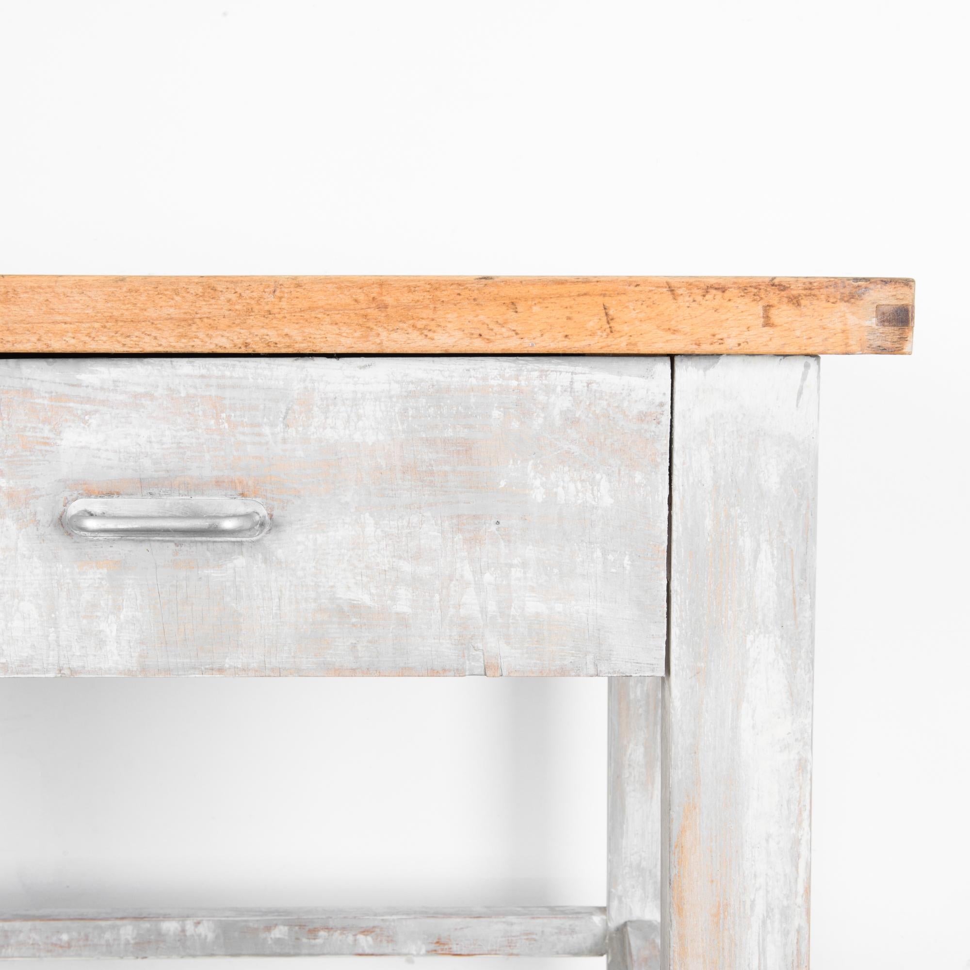 1950s Czech Wood Patinated Table 1