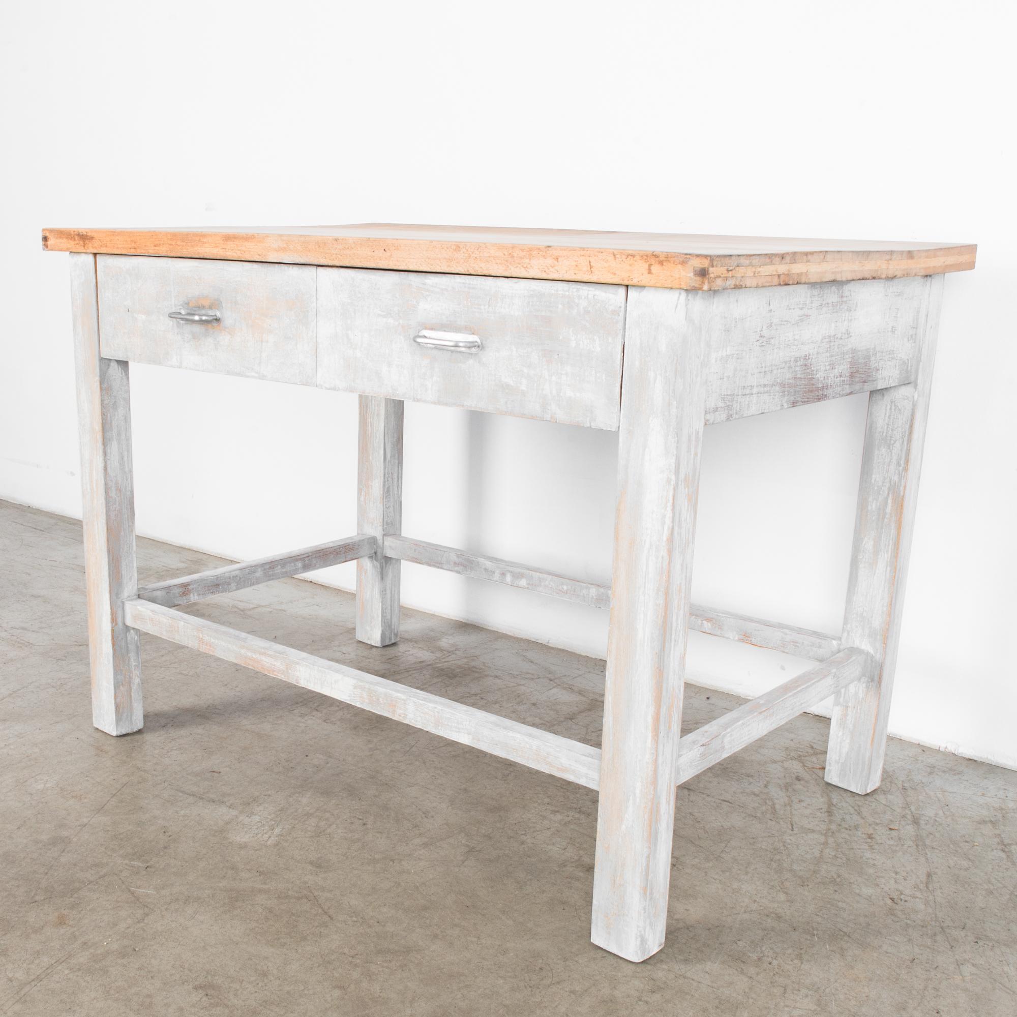 1950s Czech Wood Patinated Table 2
