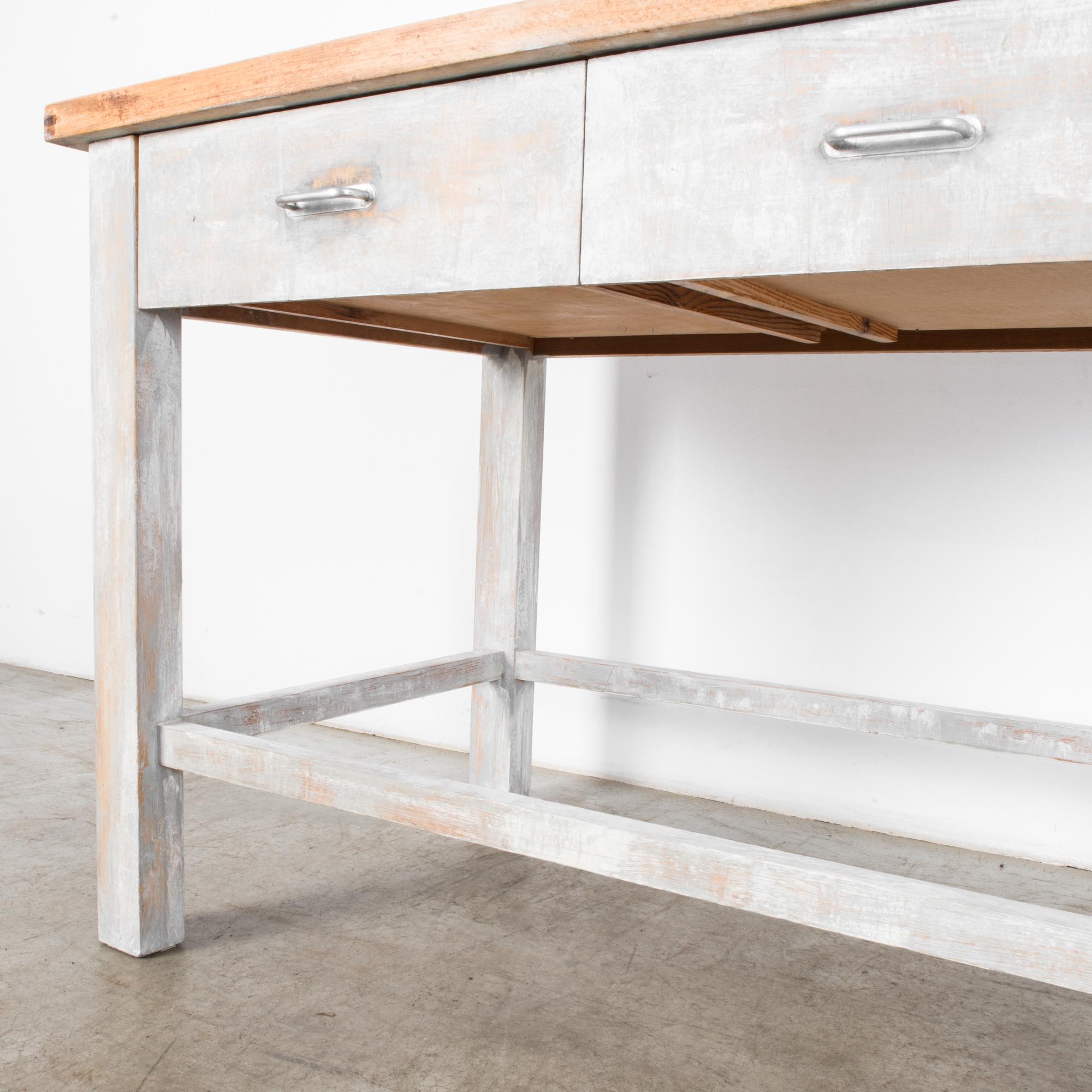 1950s Czech Wood Patinated Table 3