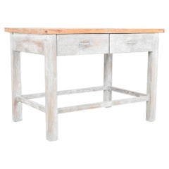 1950s Czech Wood Patinated Table