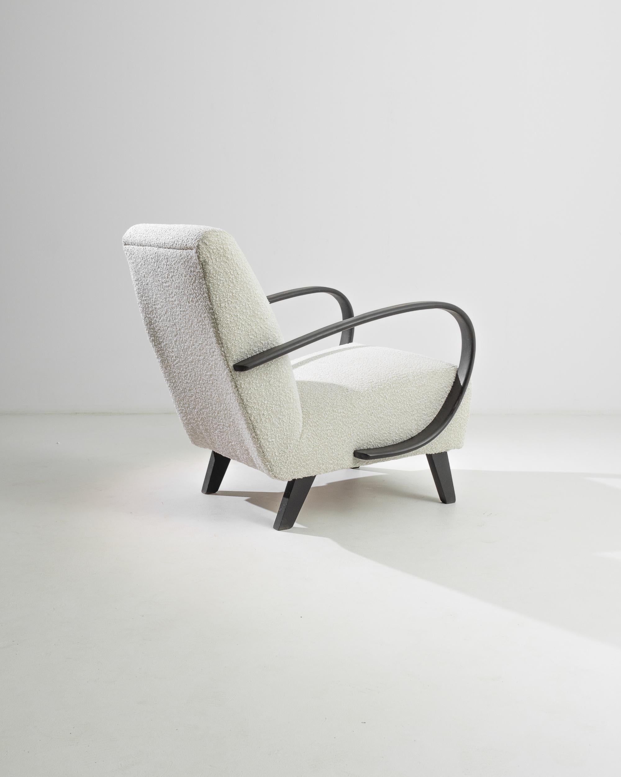 Mid-Century Modern 1950s Czech Wooden Armchair by J. Halabala For Sale