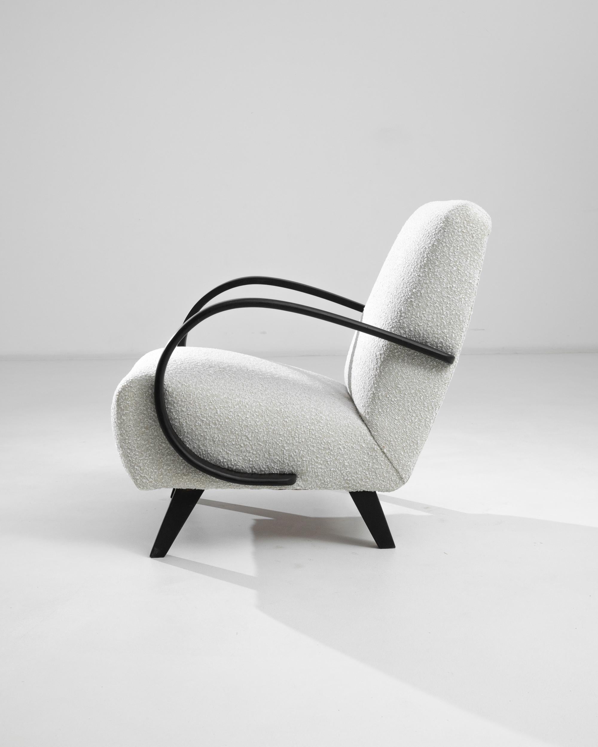 Mid-Century Modern 1950s Czech Wooden Armchair by J. Halabala For Sale