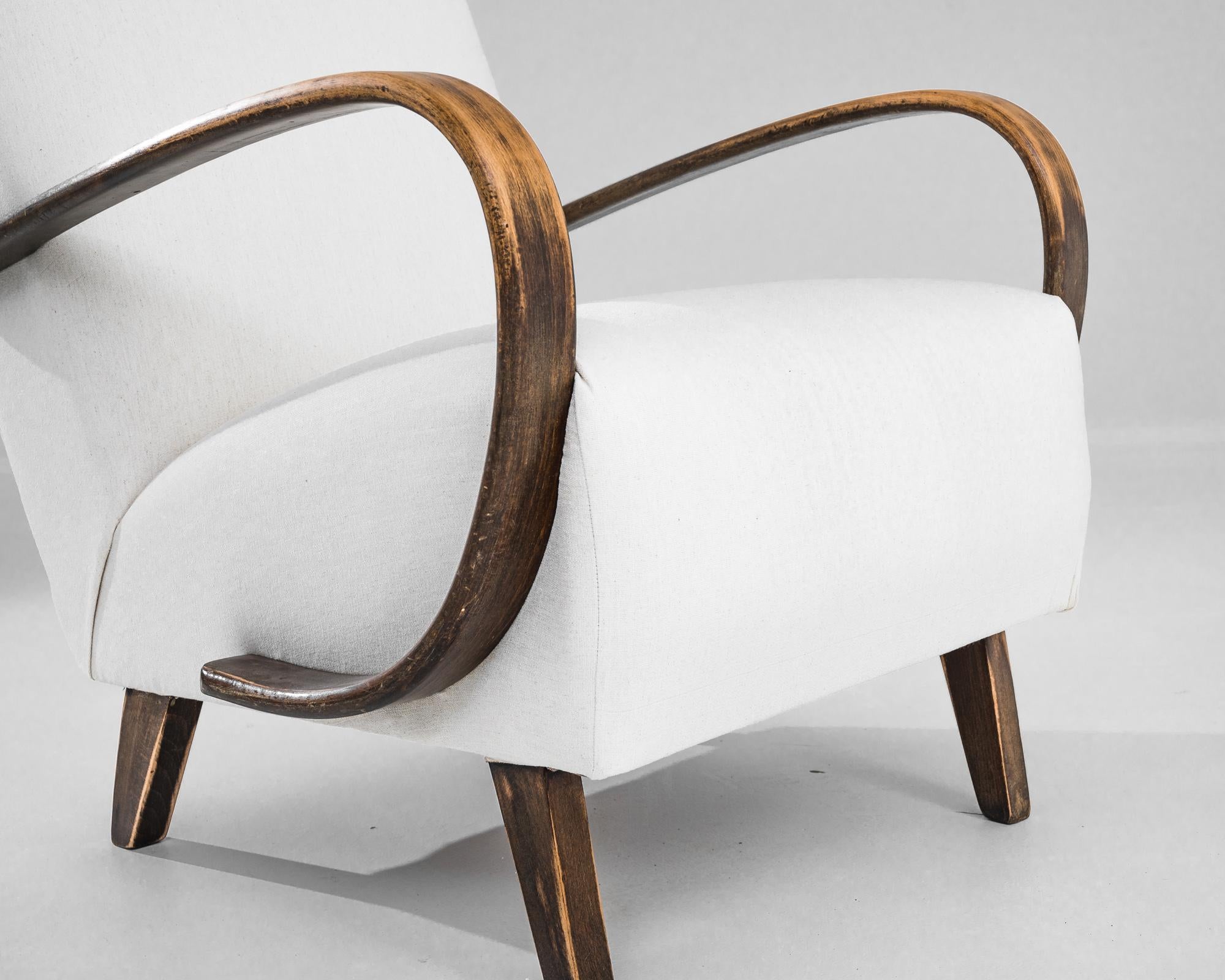 20th Century 1950s Czech Wooden Armchair by J. Halabala