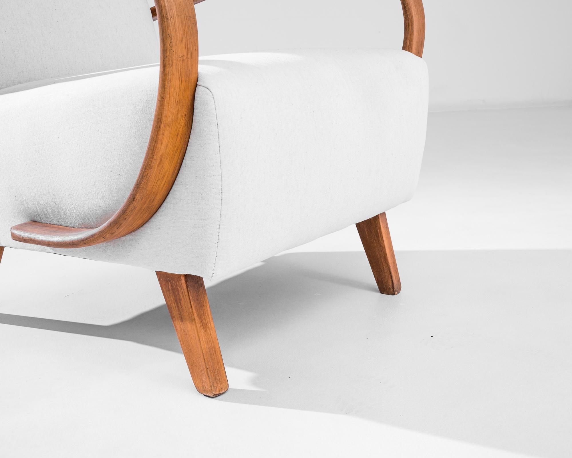 20th Century 1950s Czech Wooden Armchair by J. Halabala For Sale