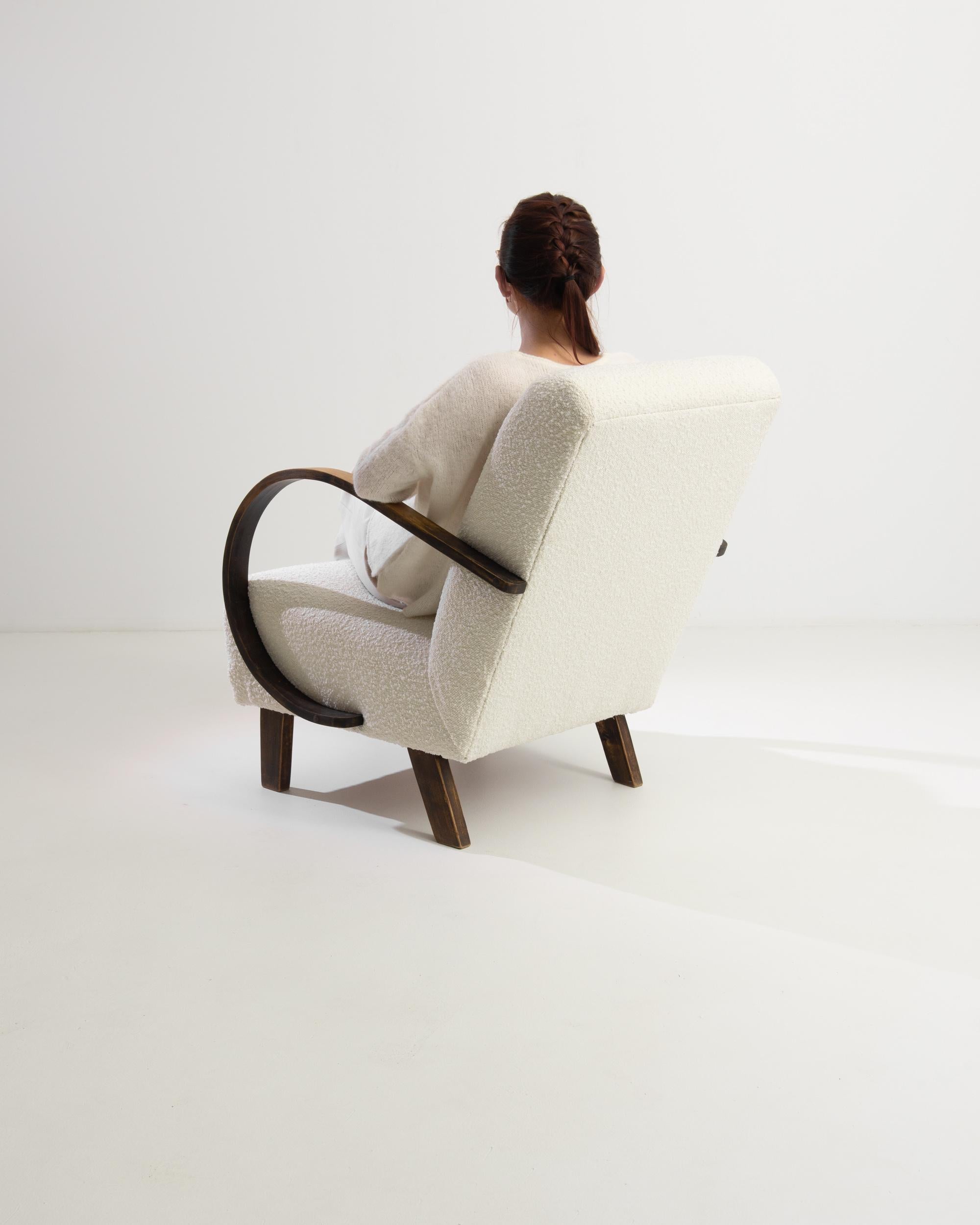 20th Century 1950s Czech Wooden Armchair by J. Halabala