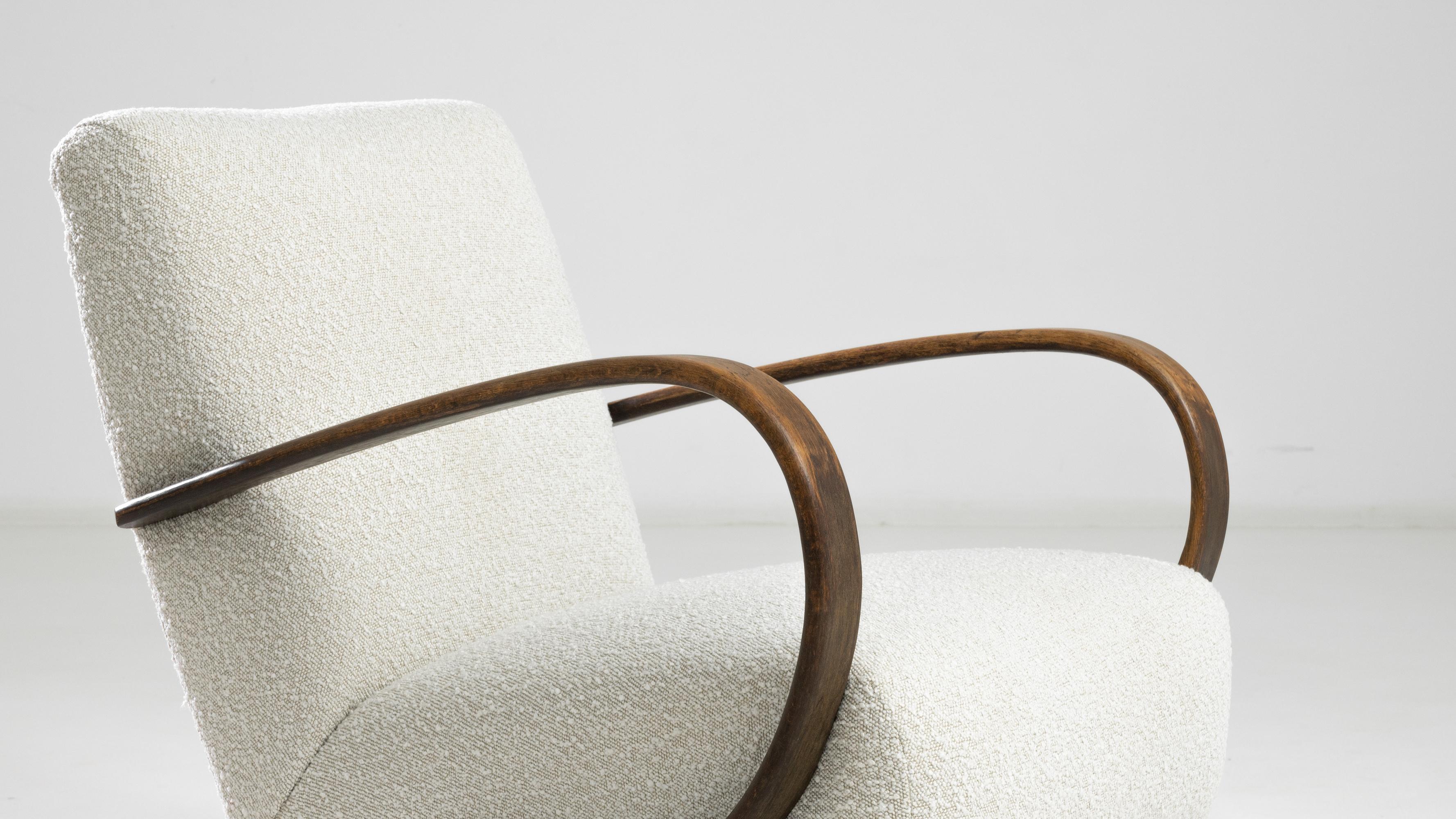 20th Century 1950s Czech Wooden Armchair by J. Halabala