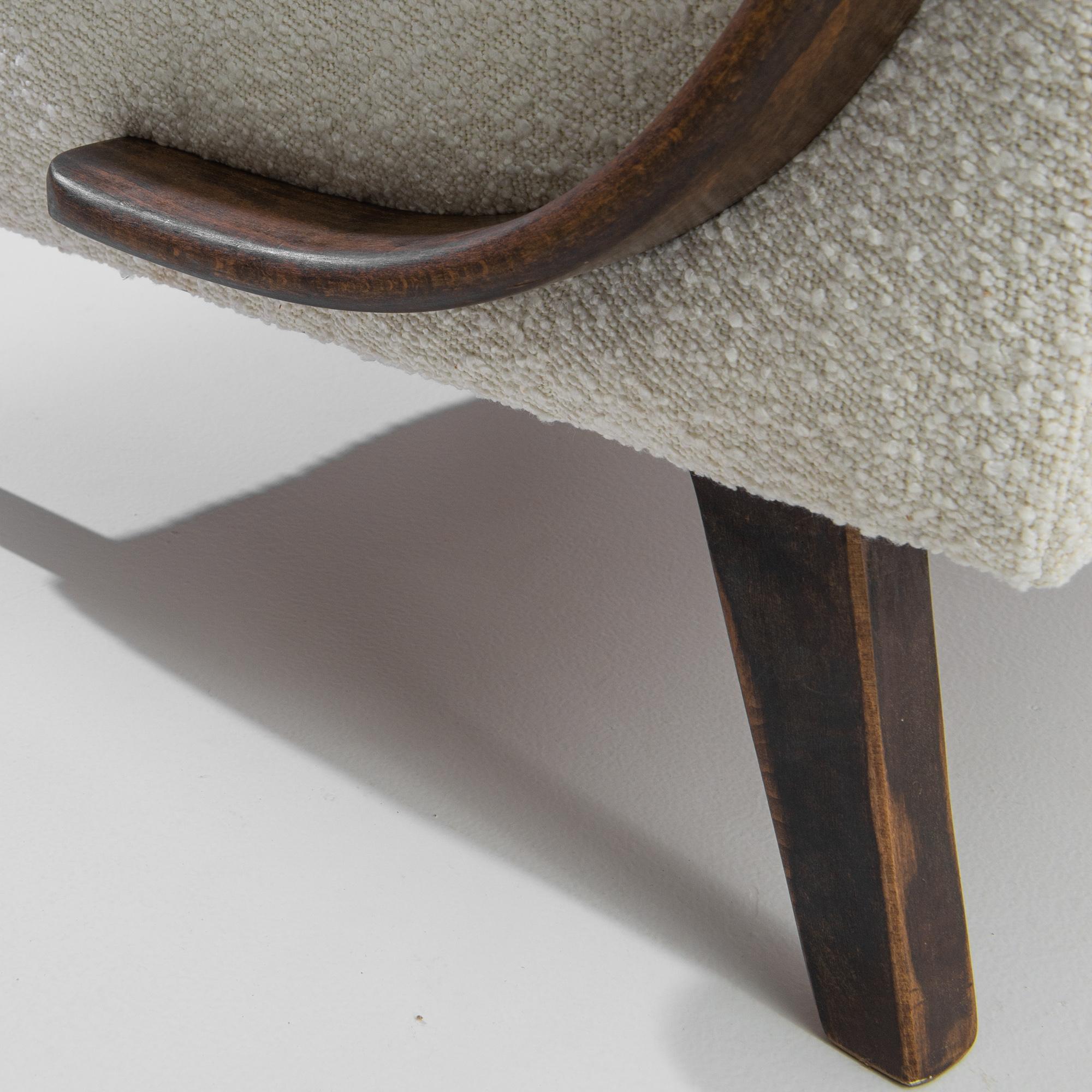 1950s Czech Wooden Armchair by J. Halabala 1