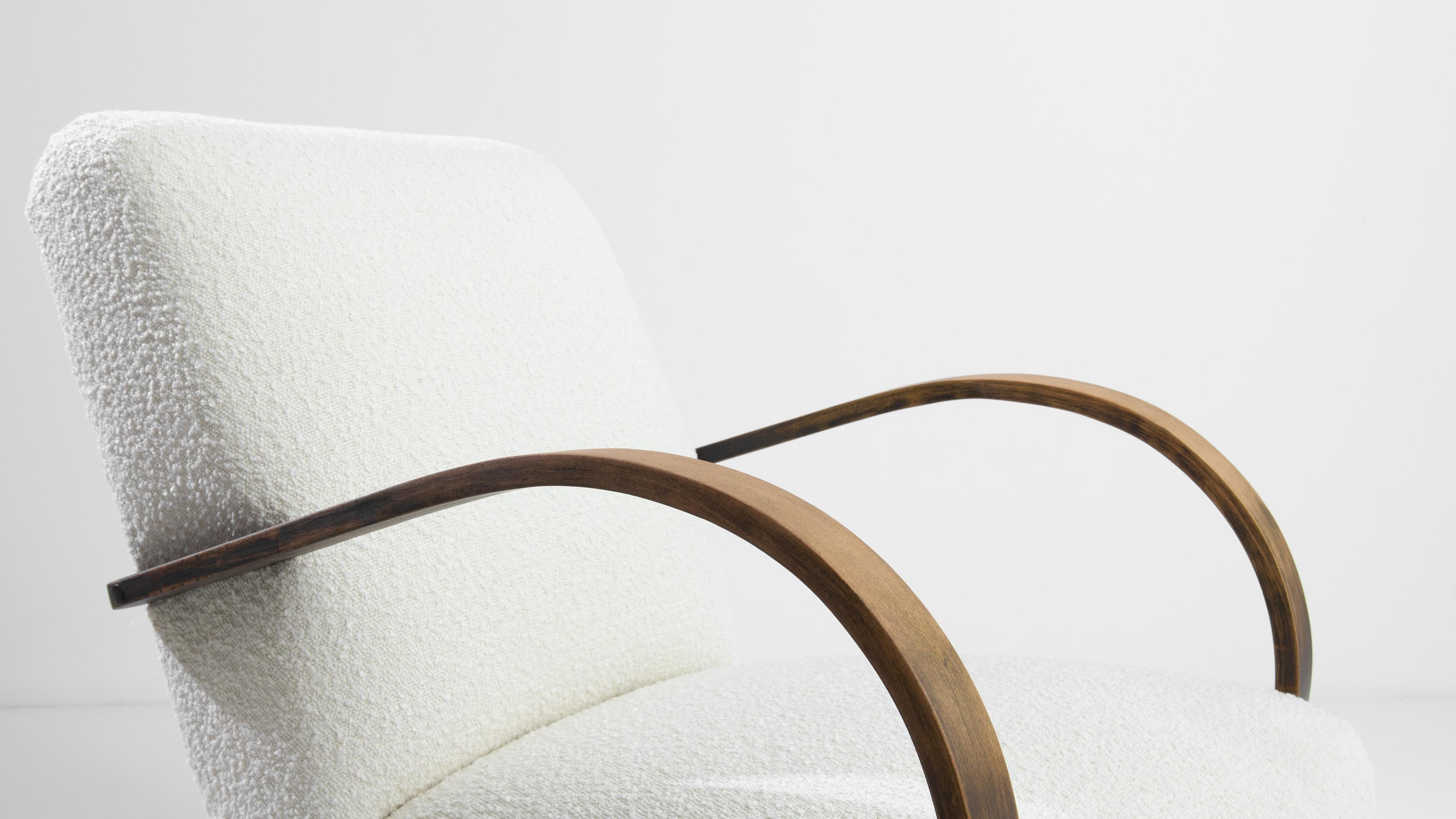 1950s Czech Wooden Armchair by J. Halabala 2
