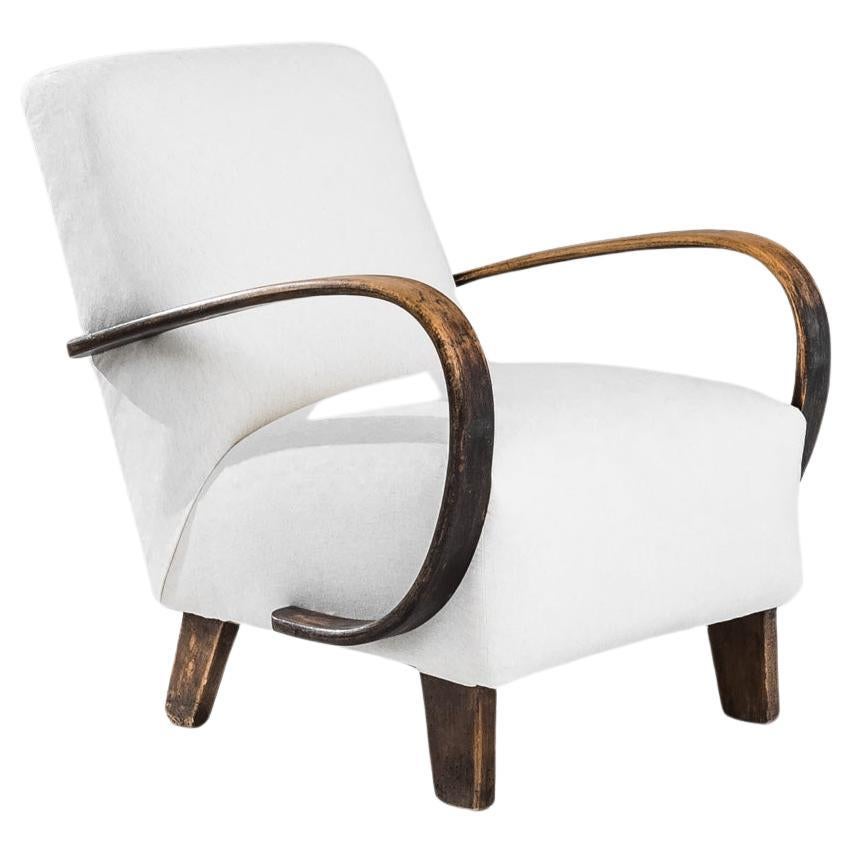 1950s Czech Wooden Armchair by J. Halabala