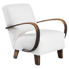 1950s Czech Wooden Armchair by J. Halabala