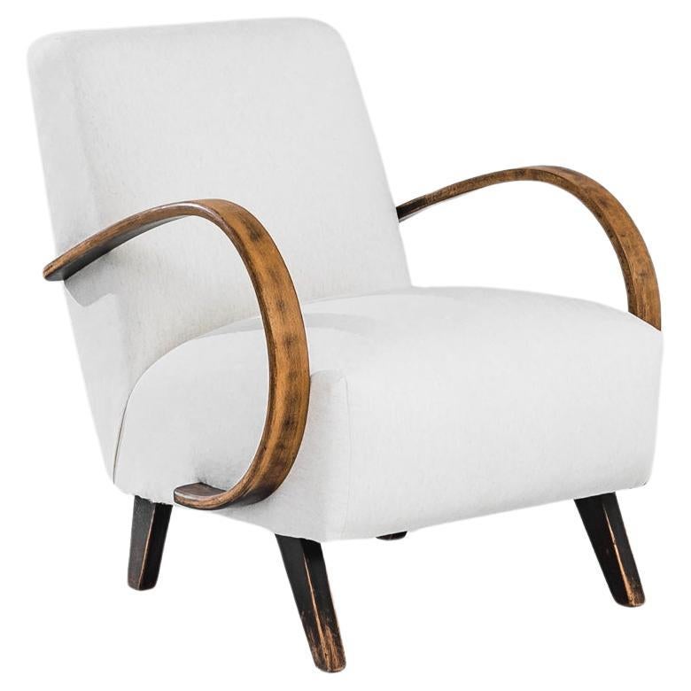 1950s Czech Wooden Armchair by J. Halabala