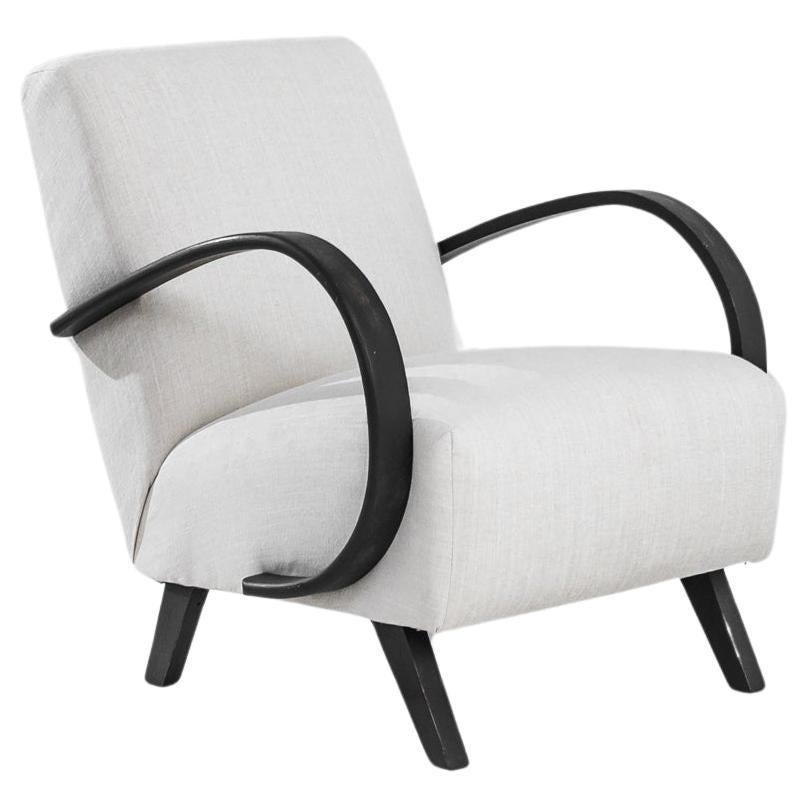 1950s Czech Wooden Armchair by J. Halabala